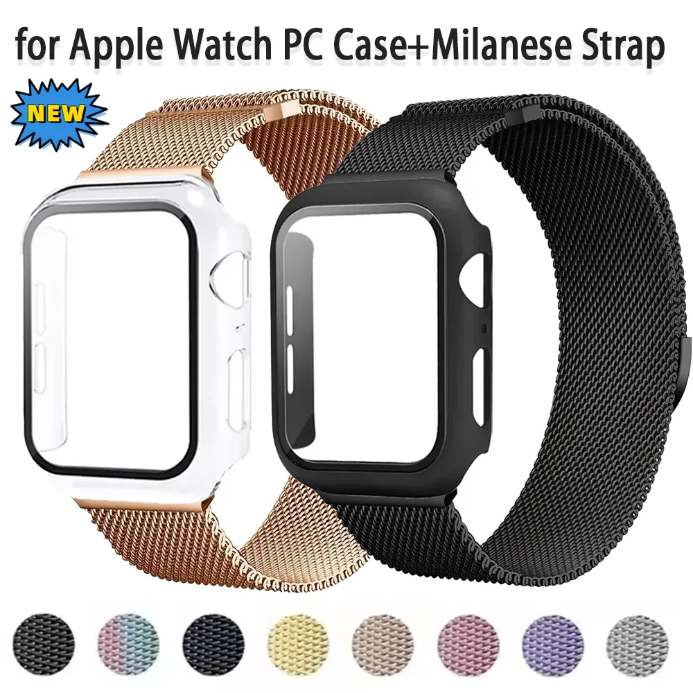 Milanese Loop Magnetic - เคสพีซี+สายนาฬิกาแบบ Milanese สำหรับ Apple Watch Ultra