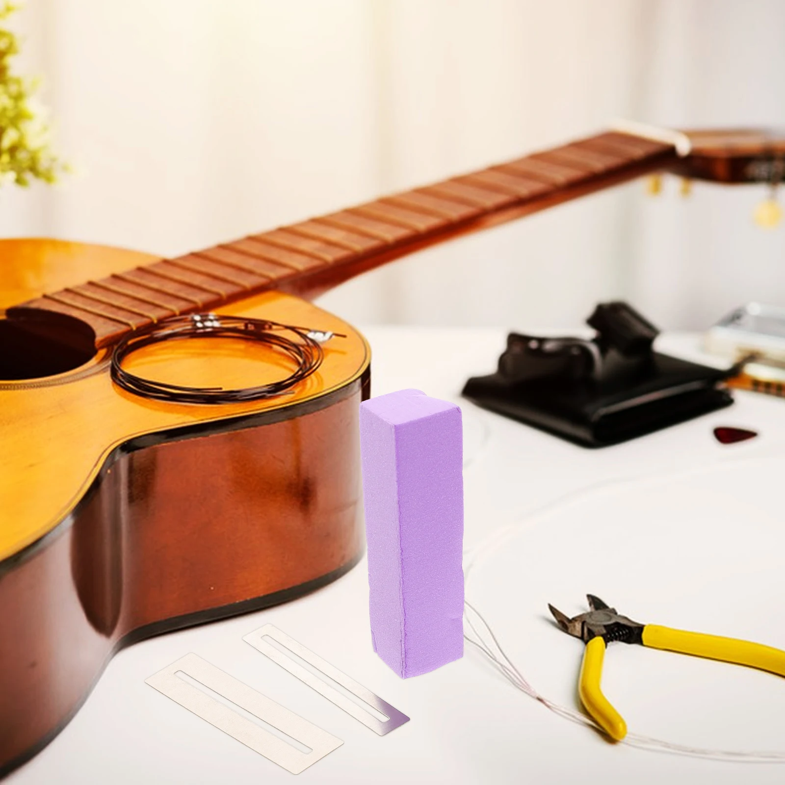 

Guitar Maintenance Tools Fret Leveling Blocks Sandpaper Grinding Kits Metal Cleaning