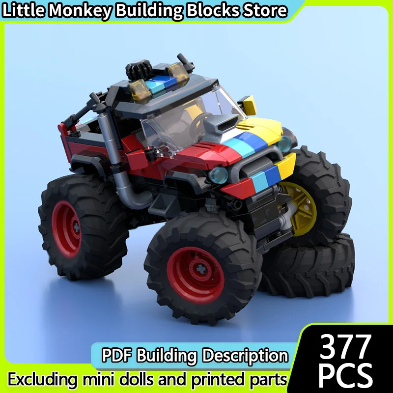 

Speed Racing Car Model MOC Building Bricks Another Monster Truck Modular Technology Children Holiday Gifts Assemble Toys Suit