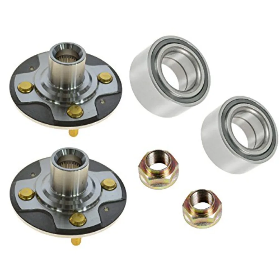 

D930456+NT510030 x2 Front Wheel Hub Wheel Bearing Kits Compatible with 20012005 Honda Civic 1.7L Only with Nuts Both Left and R