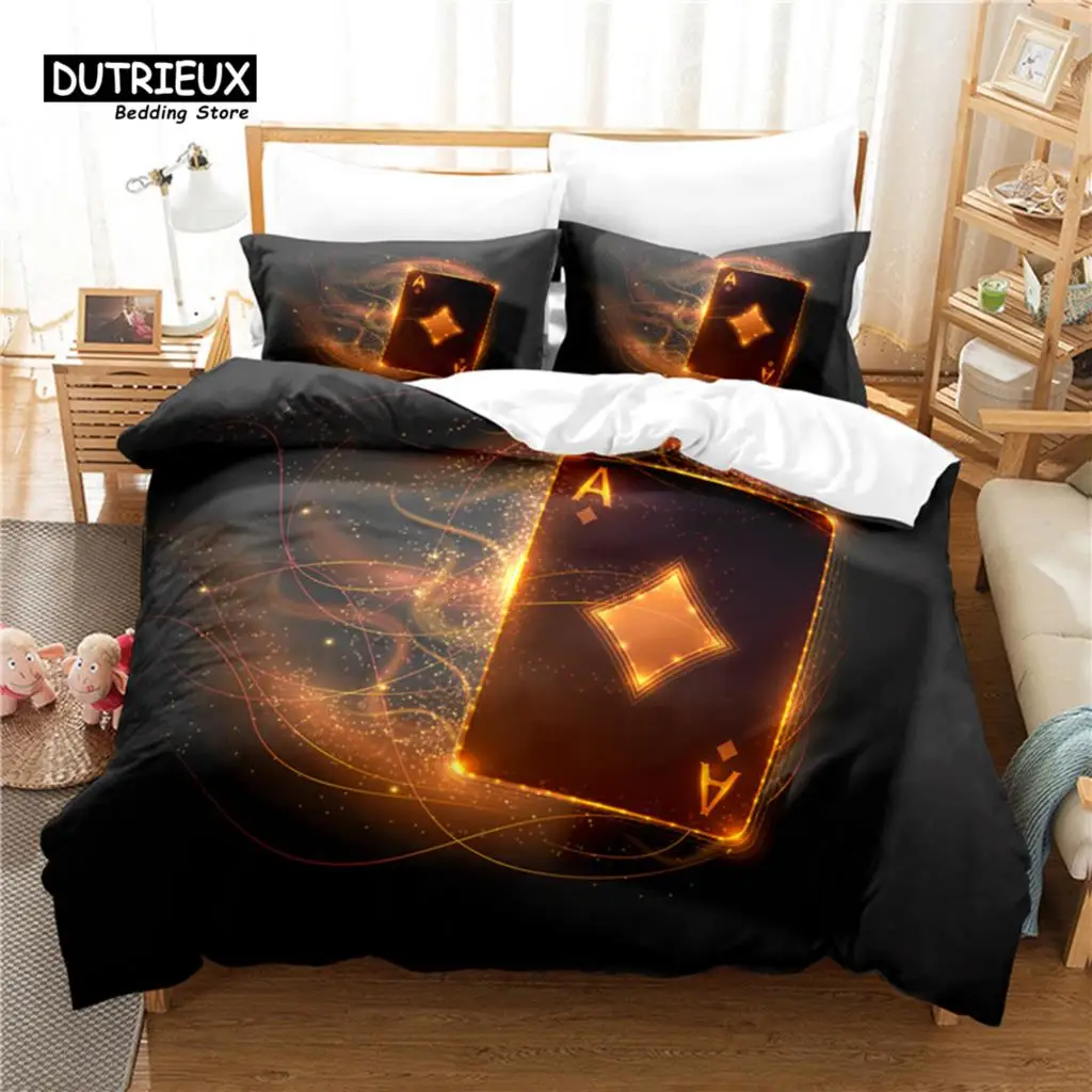 

3pcs Duvet Cover Set, Magic Card Bedding Set, Soft Comfortable Breathable Duvet Cover, For Bedroom Guest Room Decor