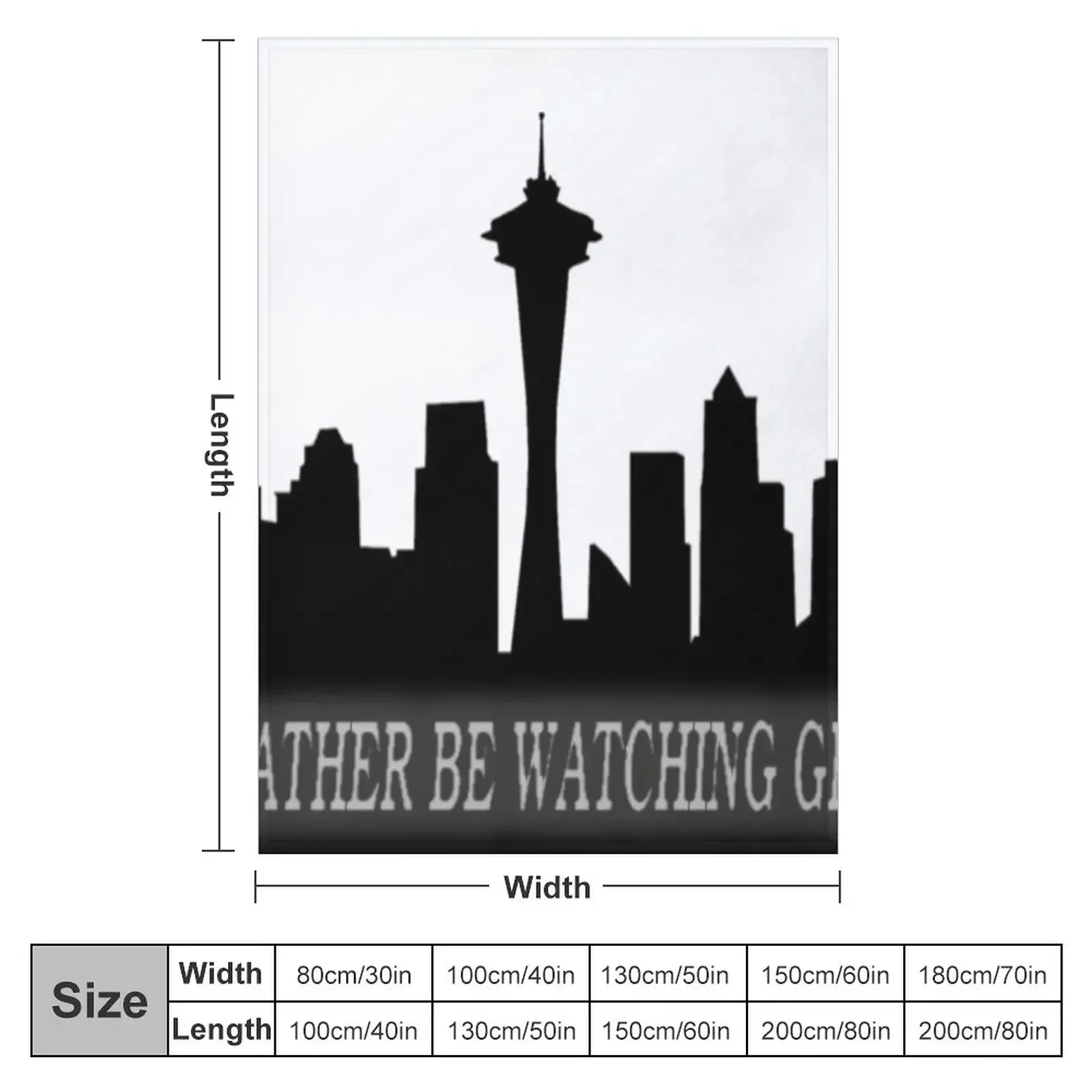 Greys - I'd rather be watching Grey's Throw Blanket couch cozy soft plush fuzzy picnic outdoor blanket