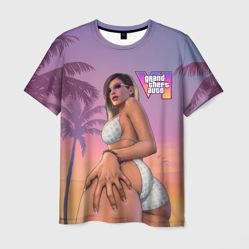 2024 New Summer Hot Gta 6 T-shirt Male 3D Grand Theft Auto VI Print Fashion Men/Women Short Sleeve Top Casual Style Tee Clothing