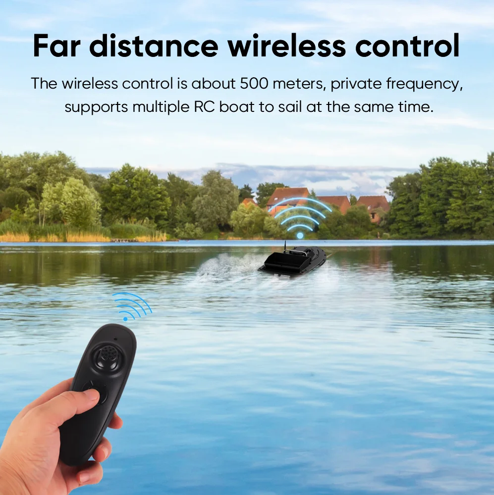 Double Bin Design Control Fishing Bait Boat/ Remote Control GPS System Sea Fishing Remote Control Bait Boat