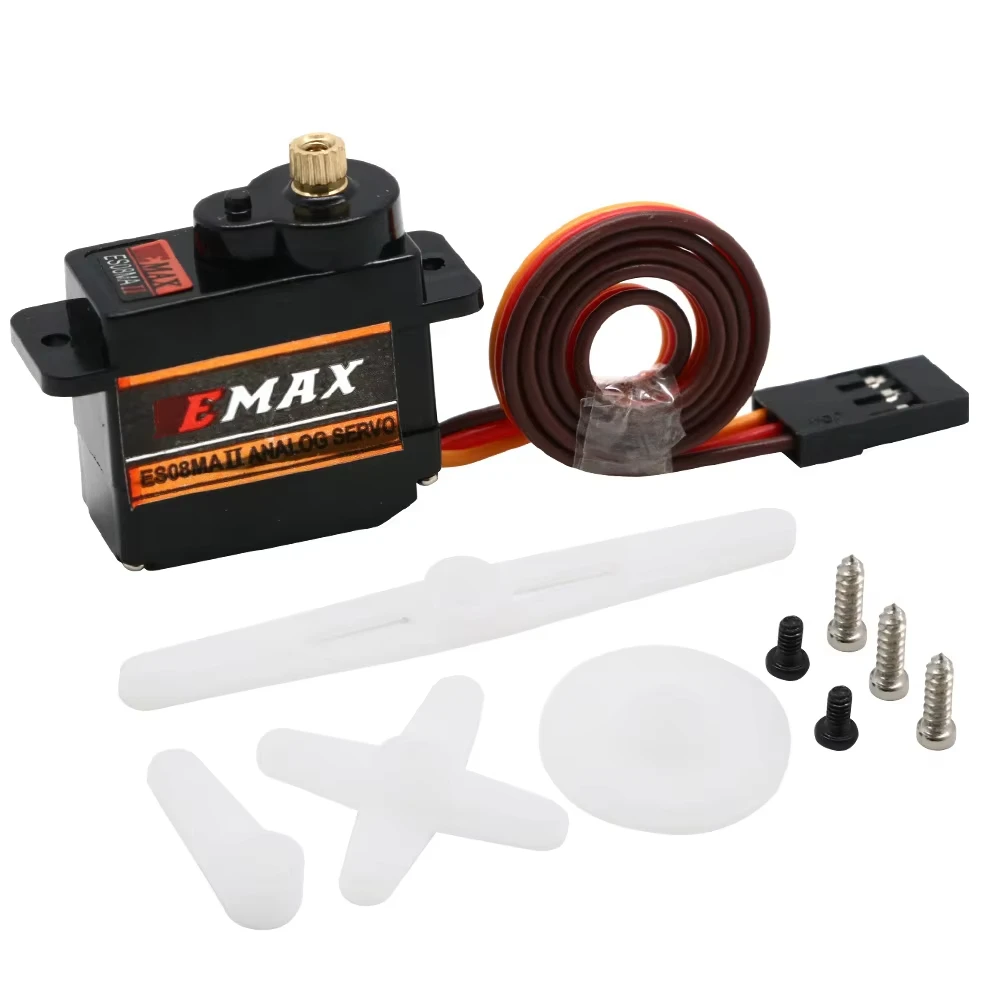 Emax ES08MA II 12g Mini Servo Metal Gear Analog 2.0kg 0.12s for MG90S RC Car Boat Robot Accessories