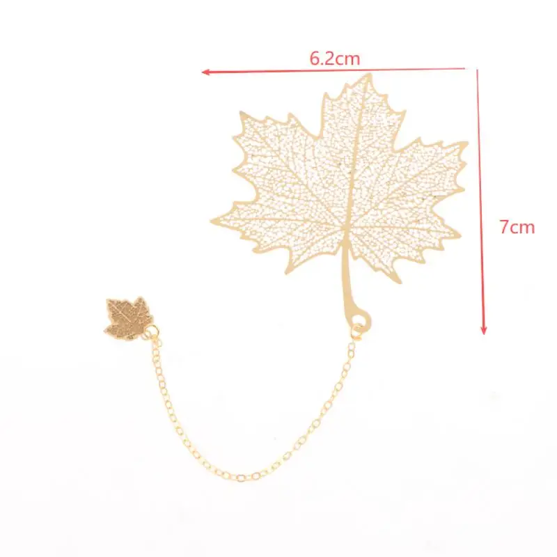 1 個中国風文具レトロ金属ブックマーク中空イチョウの葉カエデの葉蓮の葉脈ブックマークギフト