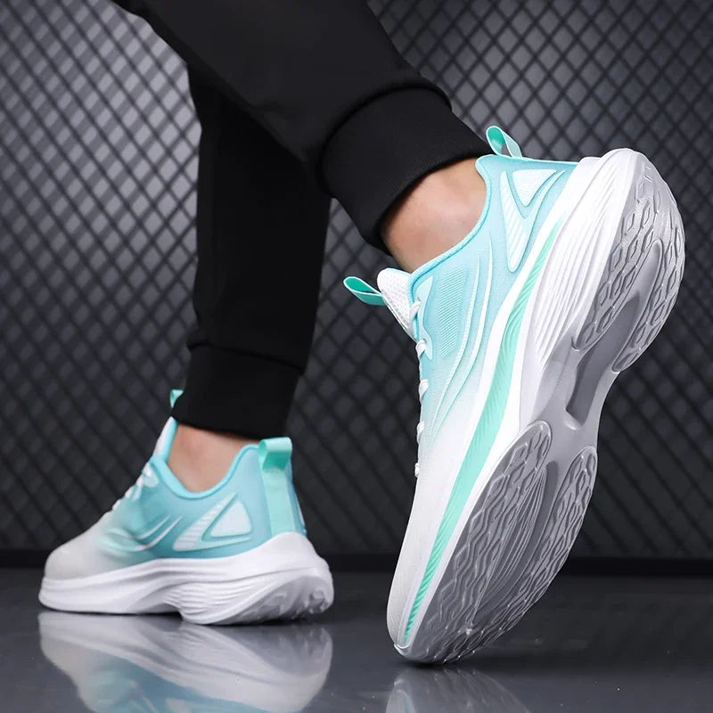 Big Size 38-47 Mens Running Shoes Lightweight Breathable Mesh Training Sneakers Responsive Cushioning Athletic Shoes for Outdoor