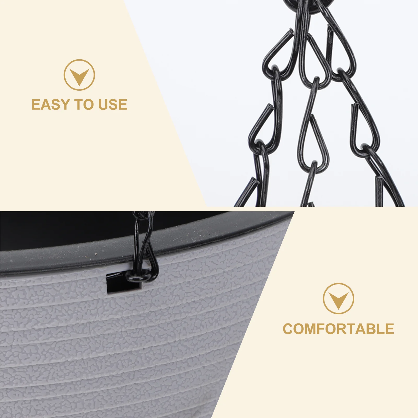 

1Set Automatic Water-Absorption Hanging Flower Pot Plastic Hanging Planter Garden Balcony Multi-Purpose Decorative Chlorophytum