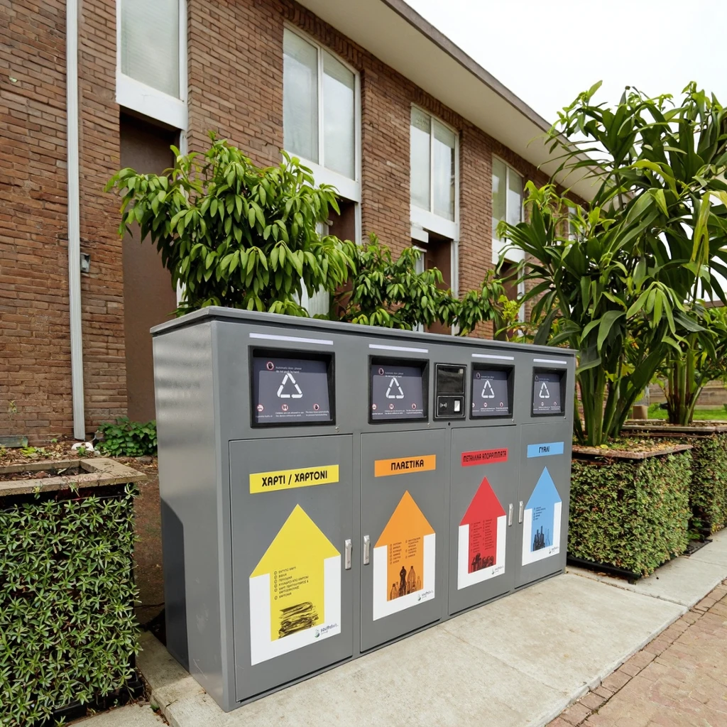 

Smart Solar Powered Trash Can Infrared Sensor Automatic Lid Opening Eco Friendly Outdoor Waste Bin for City Park Street