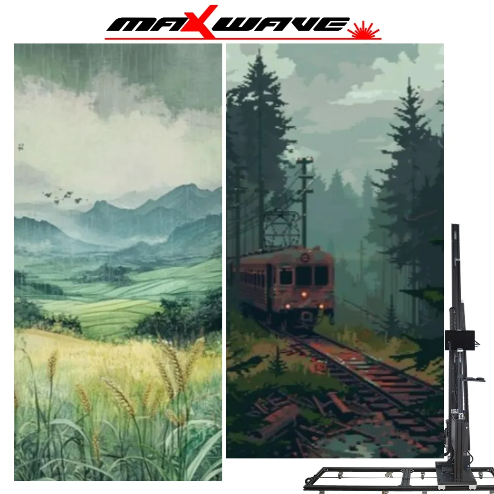 Профессиональная УФ-печатная машина для настенной печати MAXWAVE, прямая продажа с фабрики, идеально подходит для росписи вывесок, экологически чистая