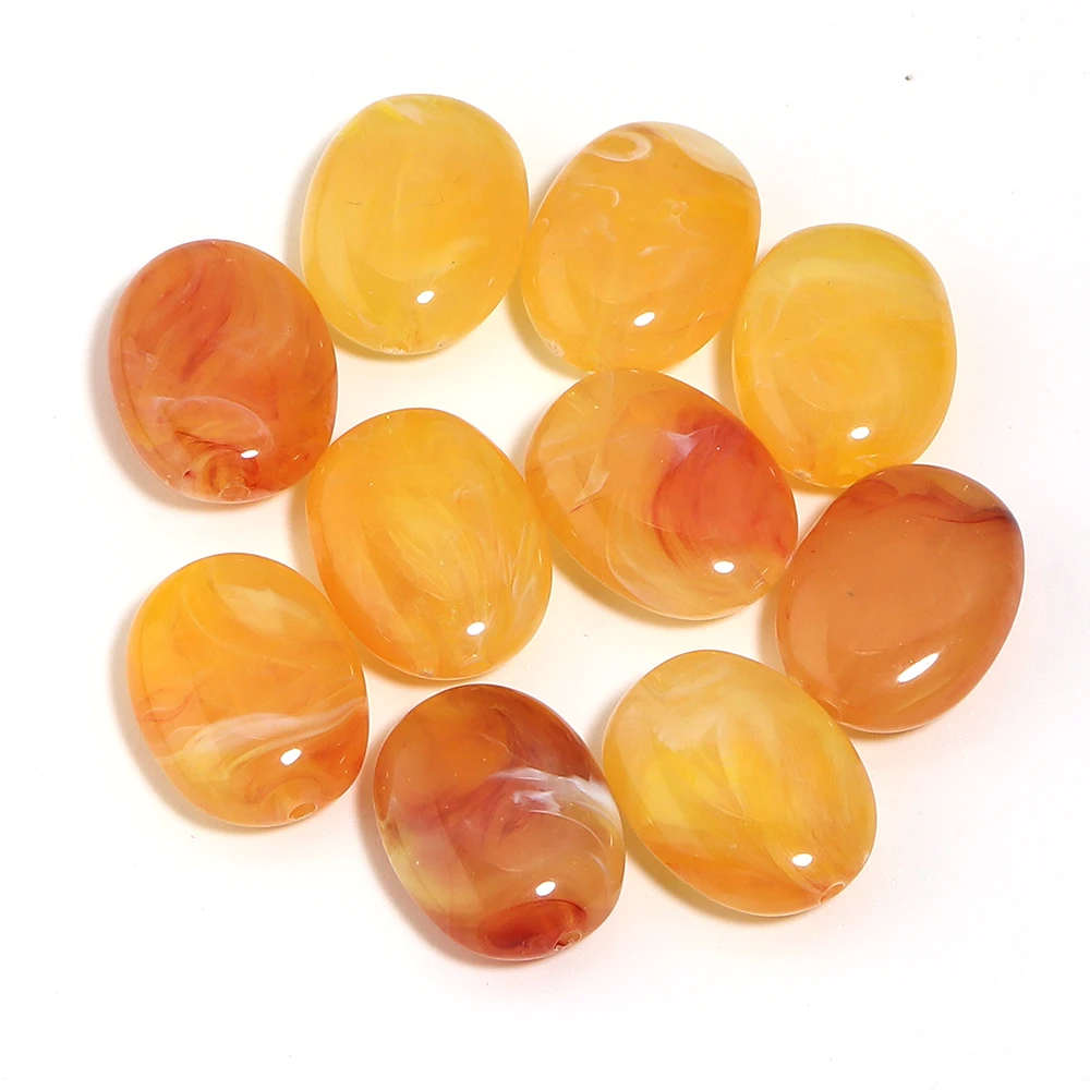 20 Stück 15 x 19 mm zweifarbige ovale Acrylperlen, imitierte Jadesteine, lose Abstandsperlen für die Schmuckherstellung, DIY-Armband, Halskette – Detail 11