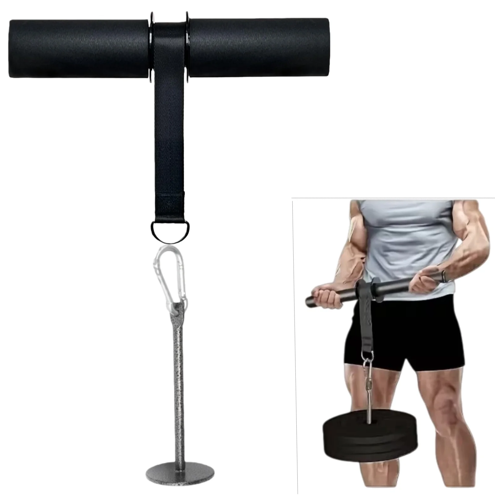 Professional Forearm Strengthener &Grip Strength Trainer,Thick Grip Wrist Roller for Forearm&Wrist Workout,Arm Blaster for Gym