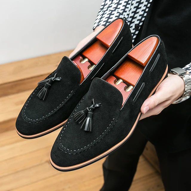 Black shops suede brogues