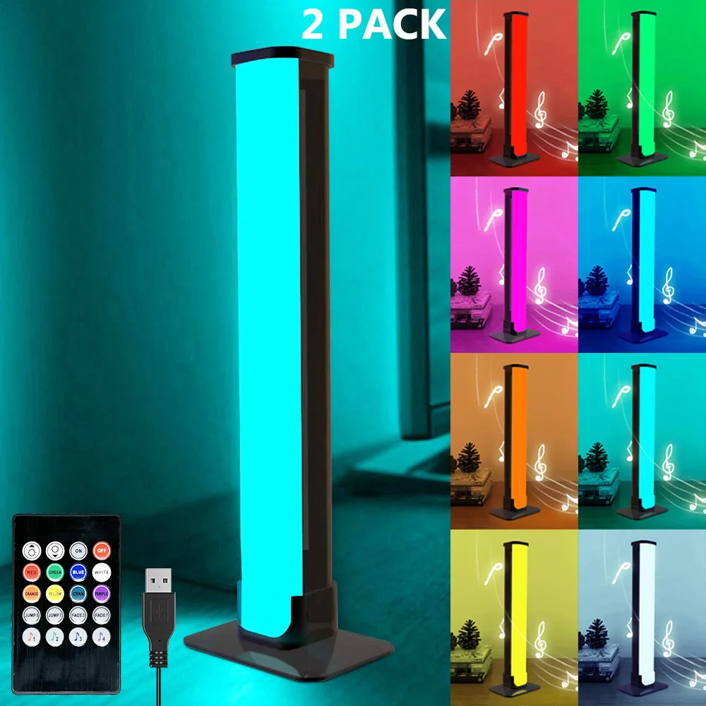 USB LED Light Bar RGB Color Changing TV Backlight Remote Symphony Atmosphere Light Strips Music Rhythm Ambient Pickup Lamp Decor