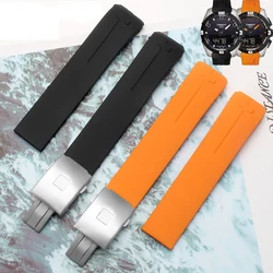 Soft Silicone Rubber Watch Band  Fit for Tissot T-TOUCH T013 T047 21mm Black Orange Sport Waterproof Strap T091 T013420A Tools