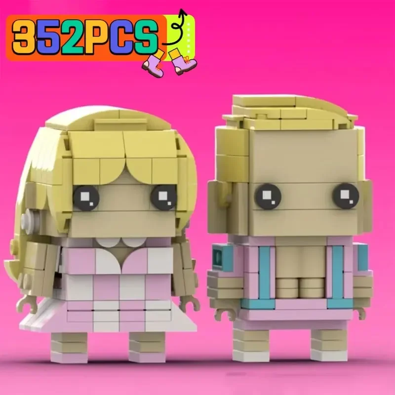 MOC Movie Woman Doll and Carsoned Brickheadz Building Blocks Action Figures MOC-154851 Bricks Toys Birthday Xmas Gifts