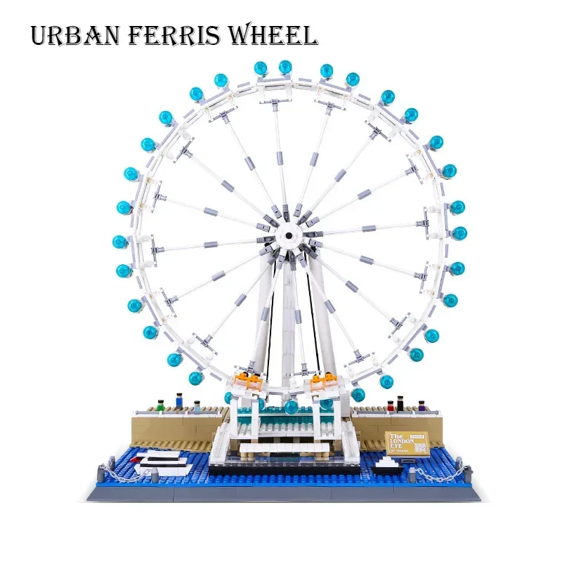 

City Super Ferris Wheel Building Blocks Large Famous Building Model Romantic Creative DIY Bricks Puzzled Toys For Girls Kids