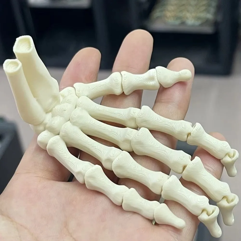9.3 cm Long 3D Printed Hand Bone White 3D Printed Skeleton Hand Model PLA Flexible Joint Flexible Joint Skeleton Hand