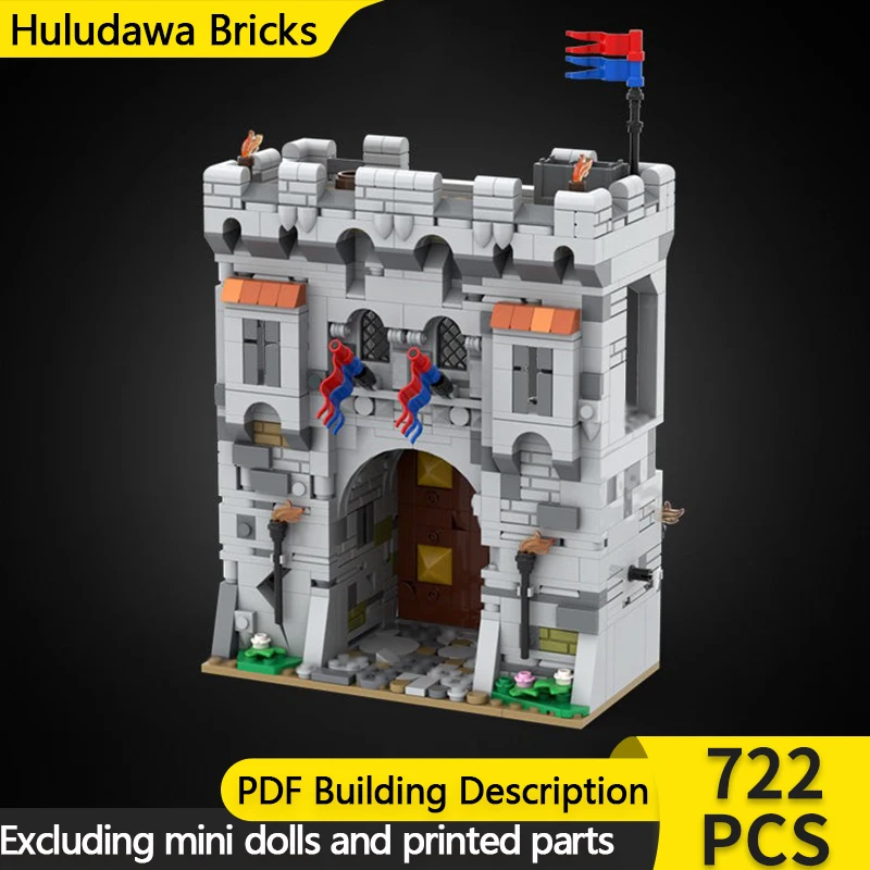 

Medieval Castle Model MOC Building Bricks Castle Gatehouse Modular Technology Children Holiday Gifts Assemble Toys Suit