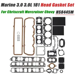 Replace Marine Head Gaskets Set Fits For Chriscraft Mercruiser Chevy Marine 3.0 3.0L 181CID