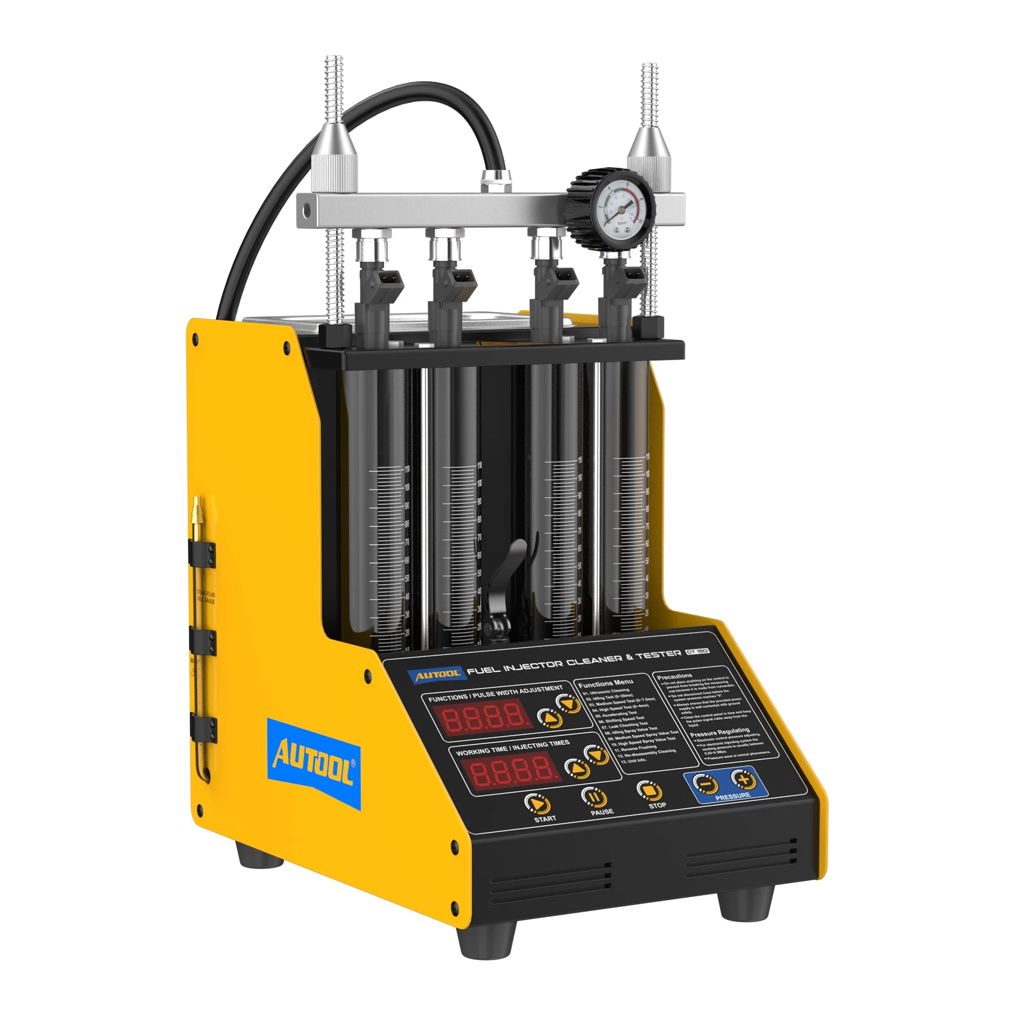 AUTOOL CT150 Fuel Injector Tester Cleaning Machine 110V 220V 4 Cylinders Ultrasonic Cleaning Injector Cleaner Test