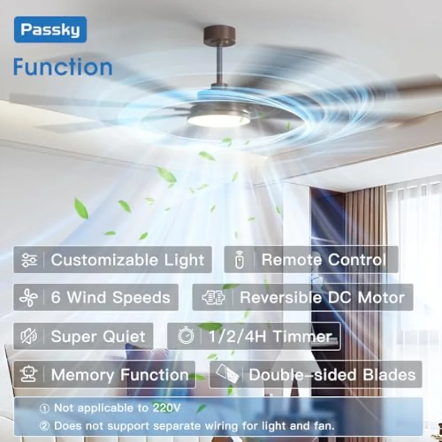 80 Inch Ceiling Fans with Lights for Bedroom Living Room Patio Farmhouse Indoor/Outdoor, Brown Metal Fan, Reversible Quiet Dimm