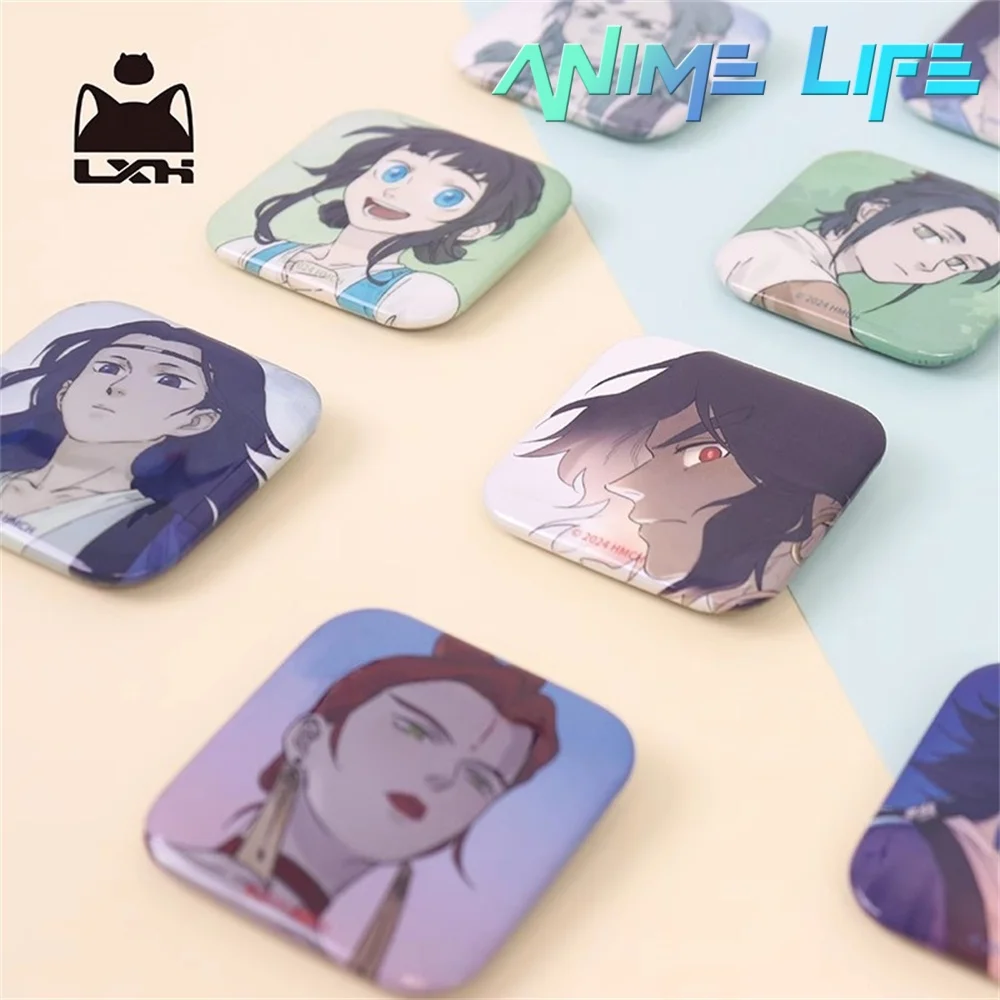 Anime The Legend of Luo Xiao-Hei Xiaohei Wuxian Tinplate Badge Baji Brooch Pin Ornament Original Cartoon Cosplay Kids Gift