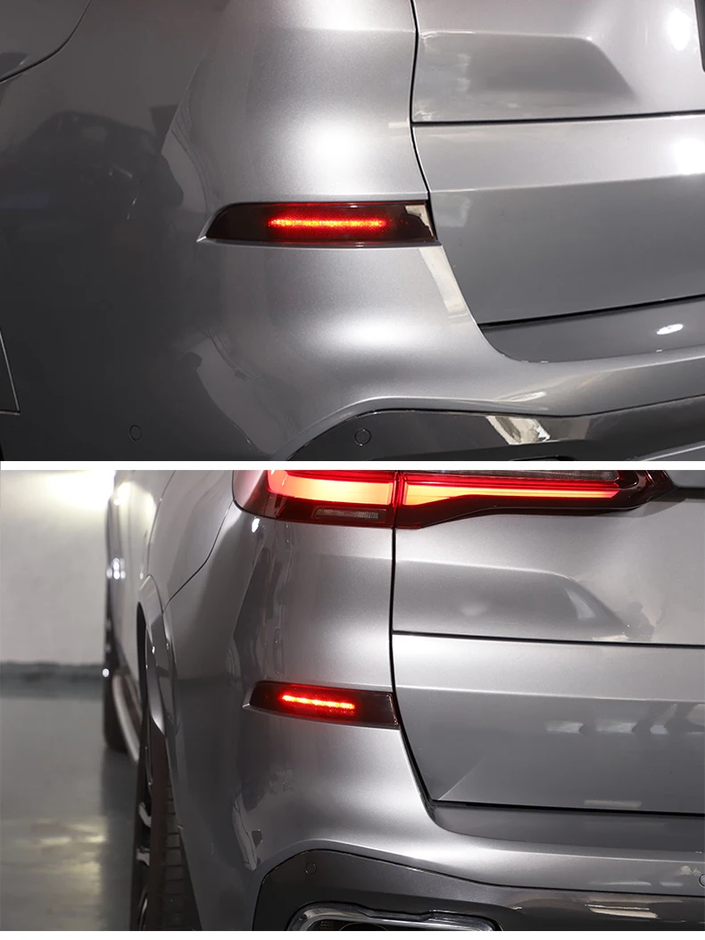 Für BMW X5 G05 2019 2020 2022 ABS Schwarz Auto Hinten Nebel Lampe Abdeckung Aufkleber Auto Außen Zubehör – Detail 2
