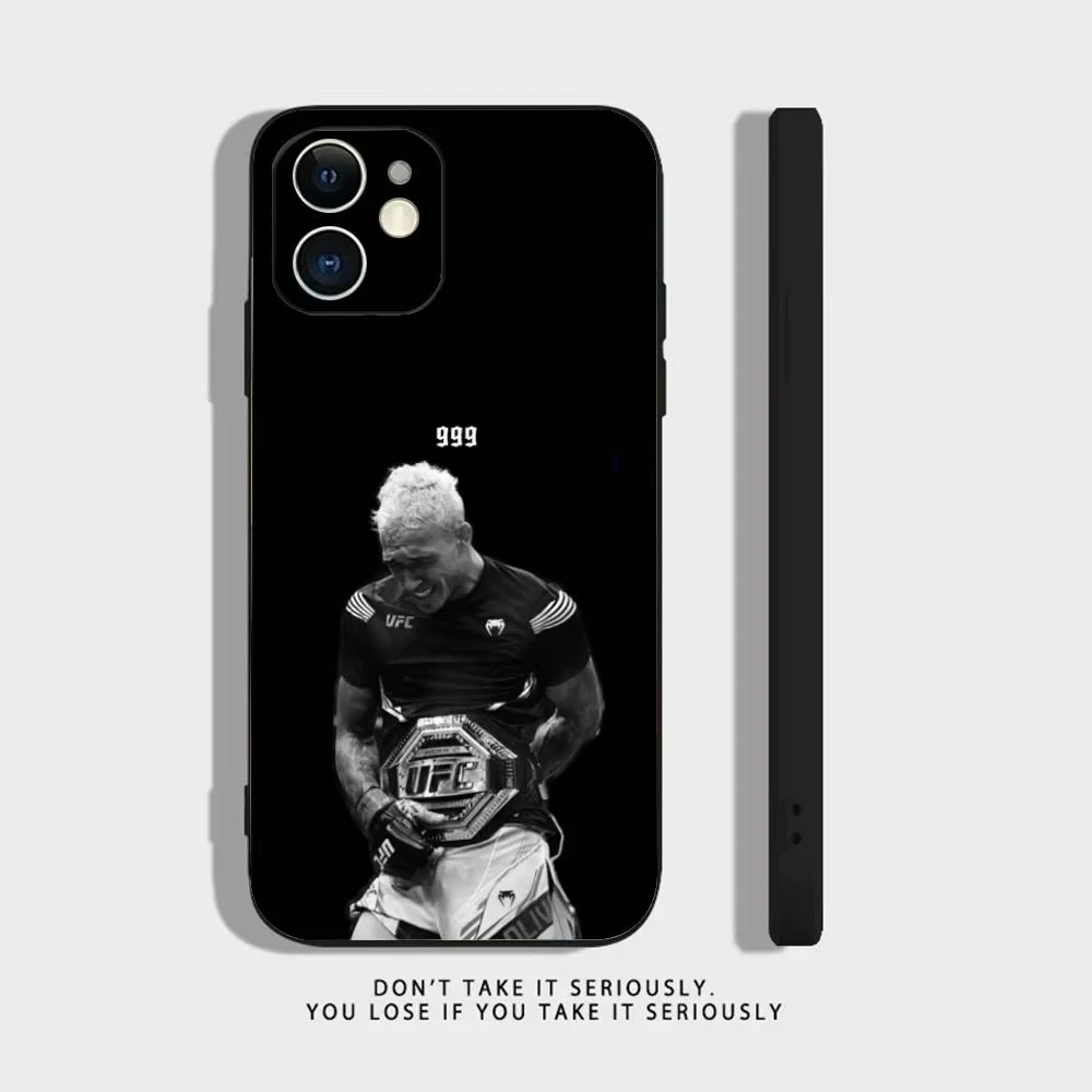 U-Ufc Charles Oliveira Phone Case For iPhone 17 Air 16 E 15 14 13 12 11 Pro Max Plus Mini SE 2020 2022 Soft Silicone Black Cover - view 5