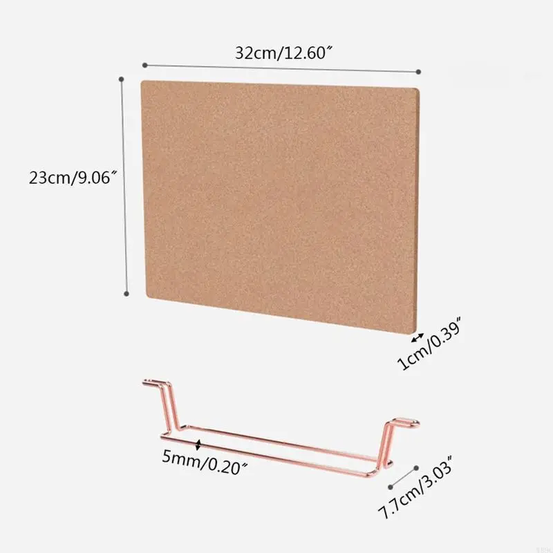 W89C Tin nhắn tự nhiên Cork Board Board MENTERMING MEMO PINBOAR HOME Office Thông báo Hiển thị Cung cấp