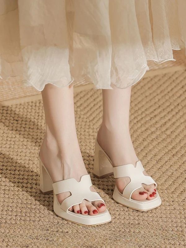 

Новинка 2025, женские модные непромокаемые сандалии на высоком каблуке и платформе, удобная уличная одежда, летние тапочки с открытым носком