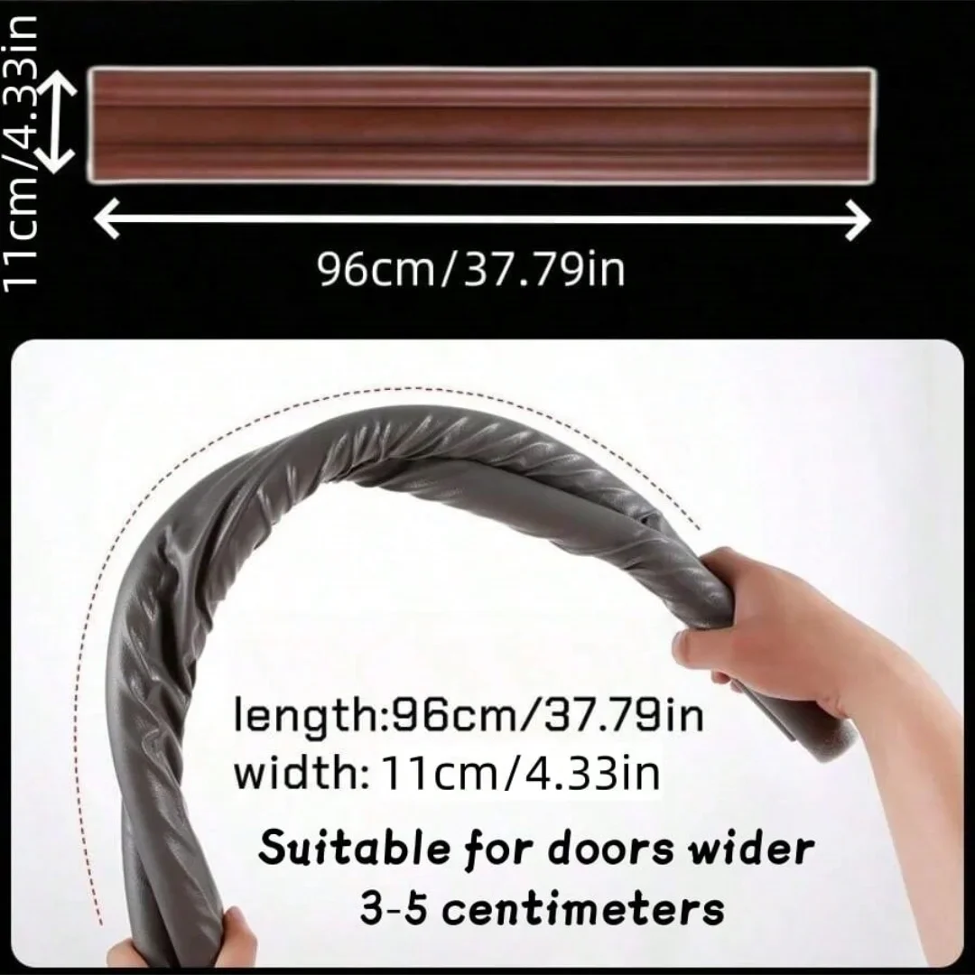 1pc Double-sided Door Bottom Sealing Strip PU Dustproof Door Bottom Windproof Strip Soundproof Full Coverage Gap Sealing Strip