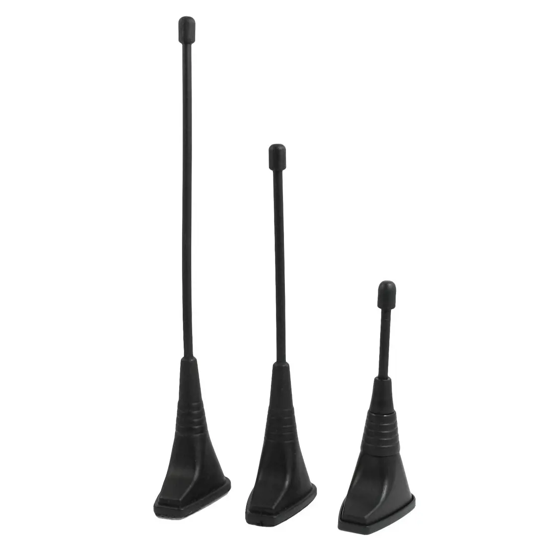 Uxcell 3 w 1 Czarna samochodowa dekoracyjna samoprzylepna antena dachowa do montażu na górze — zdjęcie 3
