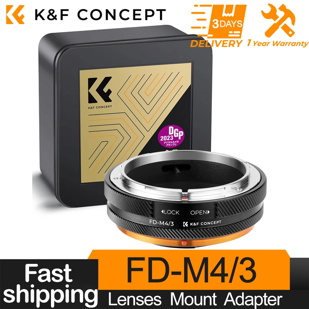 

K & F Concept FD-M4/3 PRO Canon FD/FL Крепление объектива к M4/3 Кольцо адаптера корпуса камеры с матовым лаком для Olympus Panasonic Lumix