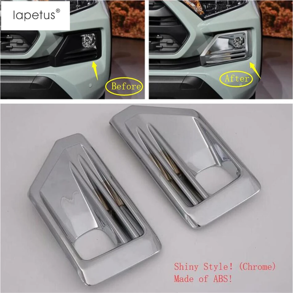 Front Bumper Fog Lights Lamps Frame Cover Trim ABS Accessories Exterior For TOYOTA RAV4 RAV 4 XA50 Adventure Model 2019 - 2022