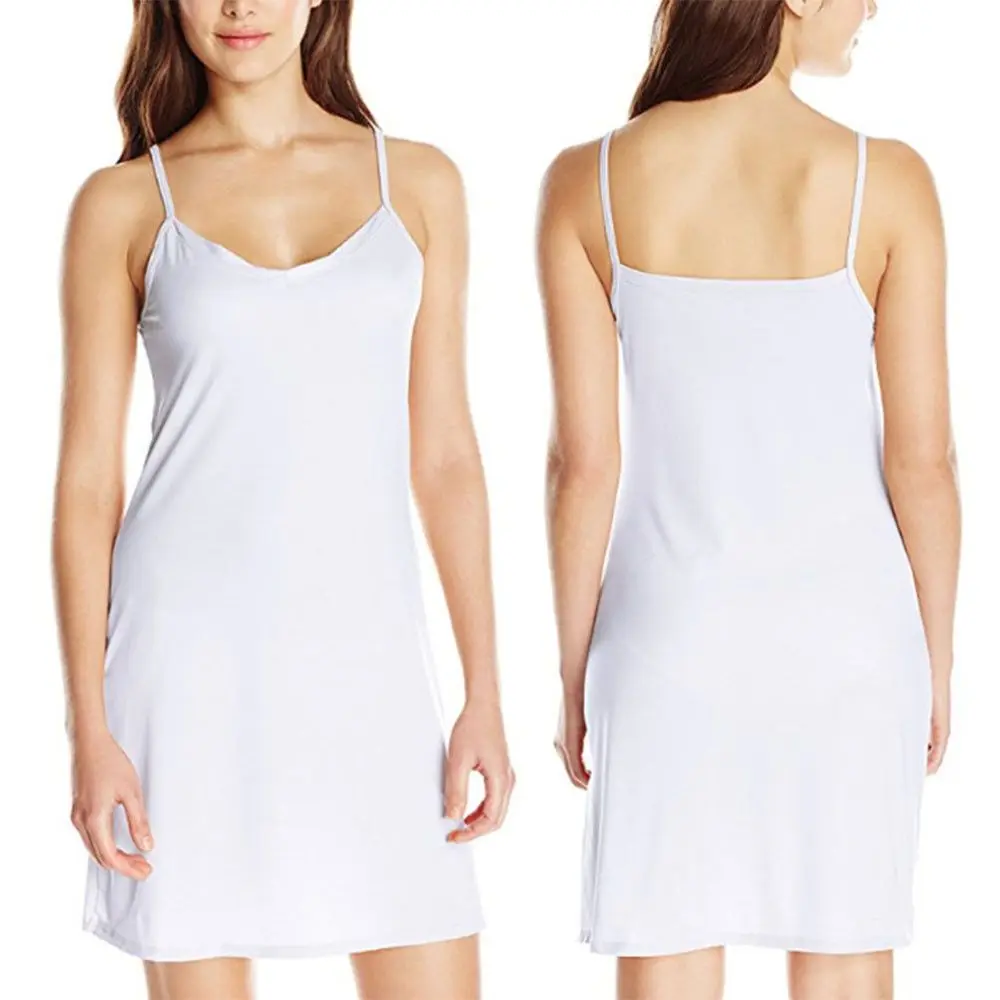 Womens Sling Solid Short Dress Sleeveless Casual Slip Under Dress Holiday Summer