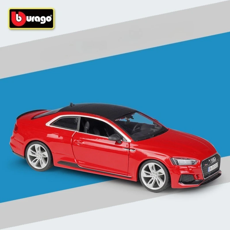 Bburago 1:24 RS5 Coupe Simulation Alloy Car Model Toy Gift Ornament Diecast Alloy Car Model Collectible