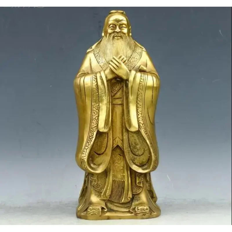 

SCY 1017 Pure bronze statue of Confucius, bronze statue of, home furnishings, office decoration