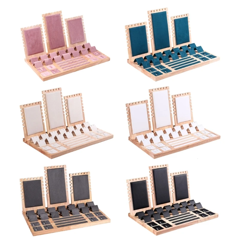 

Jewelry Presentation Stand Durable Jewelry Tray Wooden Accessories Display Shelf