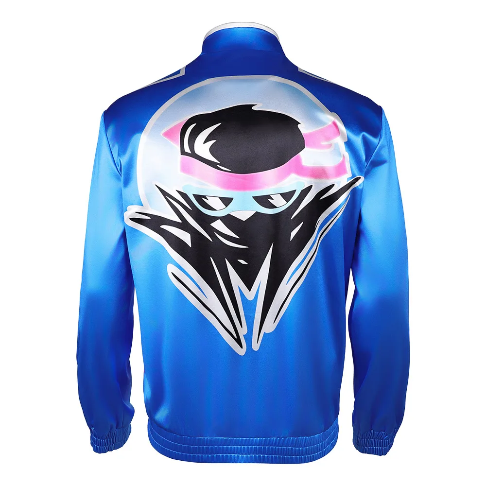 Fantasy Johnny Cage Cosplay Coat Mortal Game Kombat 2 Roleplay Jacket Costume Blue Disfraz Outfit Halloween Carnival Male Suit - view 4