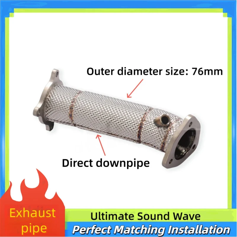 Customized Stainless Downpipe Exhaust Header Test Pipe for Audi SQ5 3.0T 2020-2022 Performance Racing Car Exhaust Pipes Upgrade