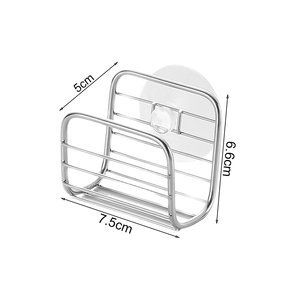 Sink Edge Sponge Organizer Stainless Steel Dish Sponge Holder for Kitchen Countertop Efficient Drainage Design