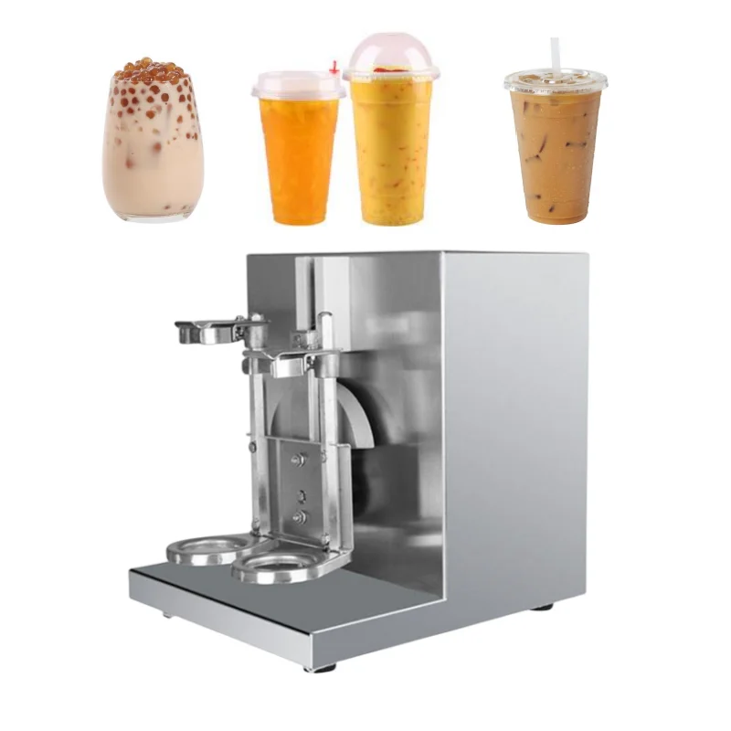 Más Vendidos 110V 220V taza doble té de burbujas jugo de fruta cafetería máquina agitadora con temporizador cóctel Boba coctelera de té de la leche