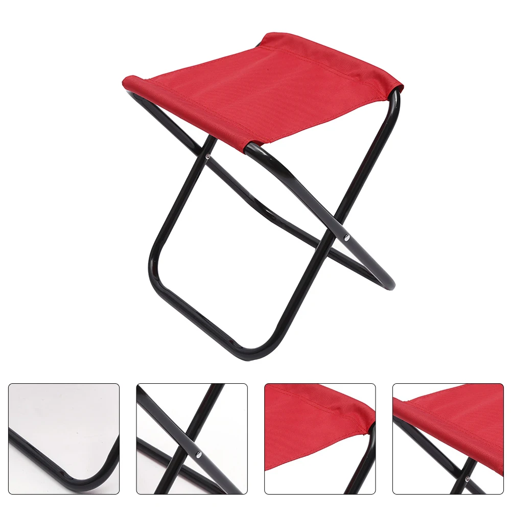 

Portable Folding Stool Mini Chair Compact Foldable Outdoor Fishing Metal Chairs Durable Lightweight Steel Frame Camping Beach