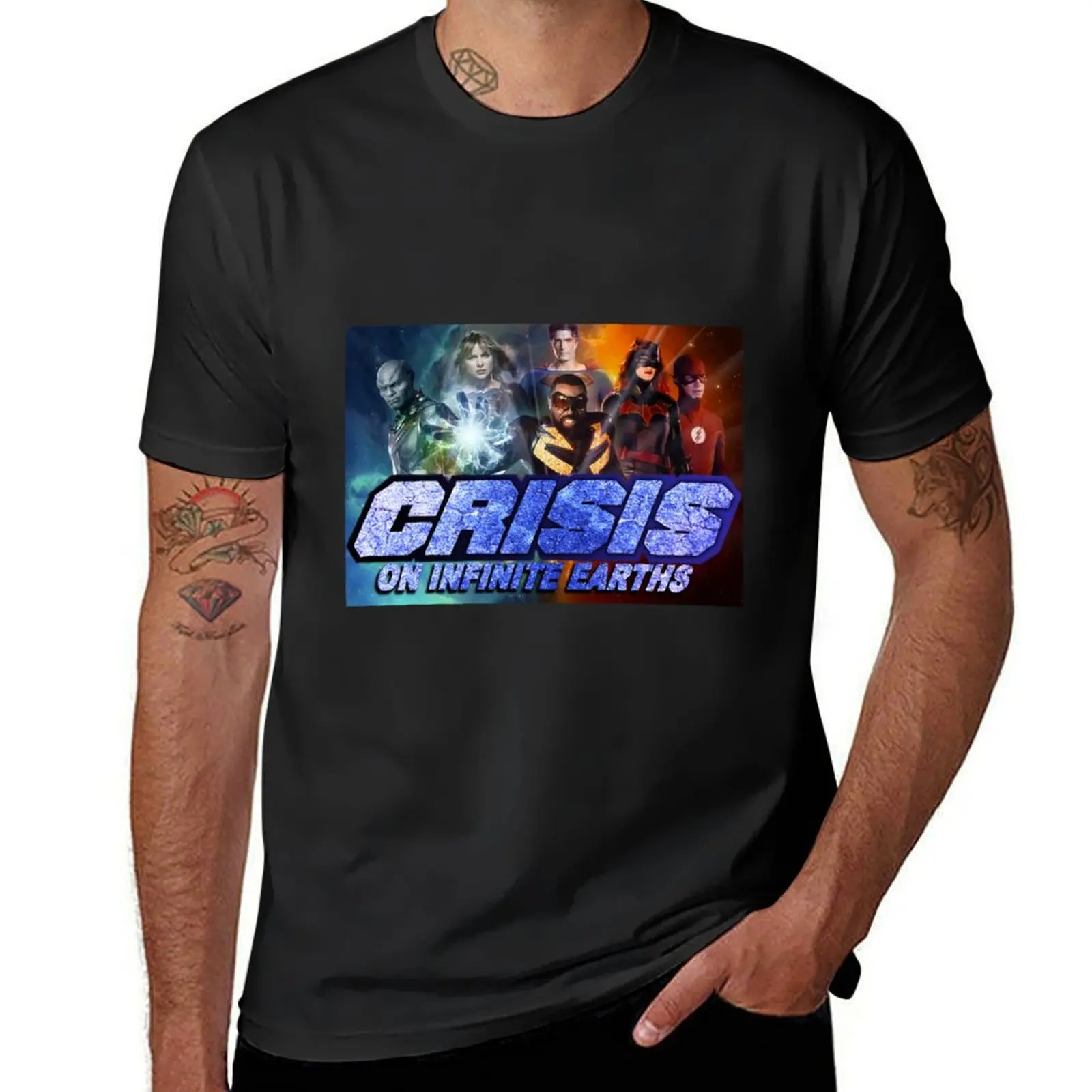 Crisis on Infinite Earths T-Shirt sports fans plus size tops boys whites black t-shirts for men