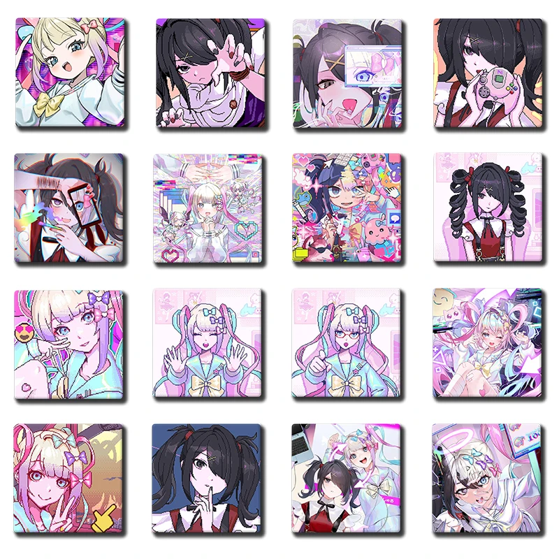 

New Needy Girl Overdose Game Personalized magnet Cartoon character magnet Creative refrigerator Decoration Fans Collection Gifts