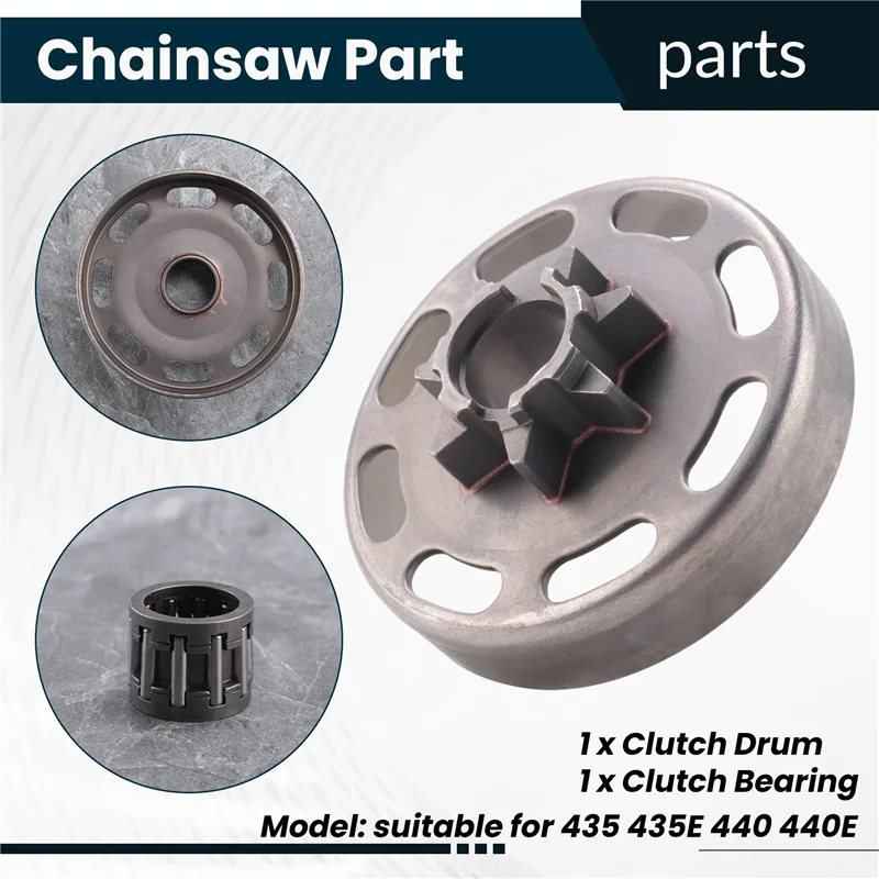 

A63X-325 дюймов 7T звездочка барабана сцепления с комплектом подшипников для Husqvarna 435 435E 440 440E Jonsered CS2240 часть бензопилы 505 44 15-01