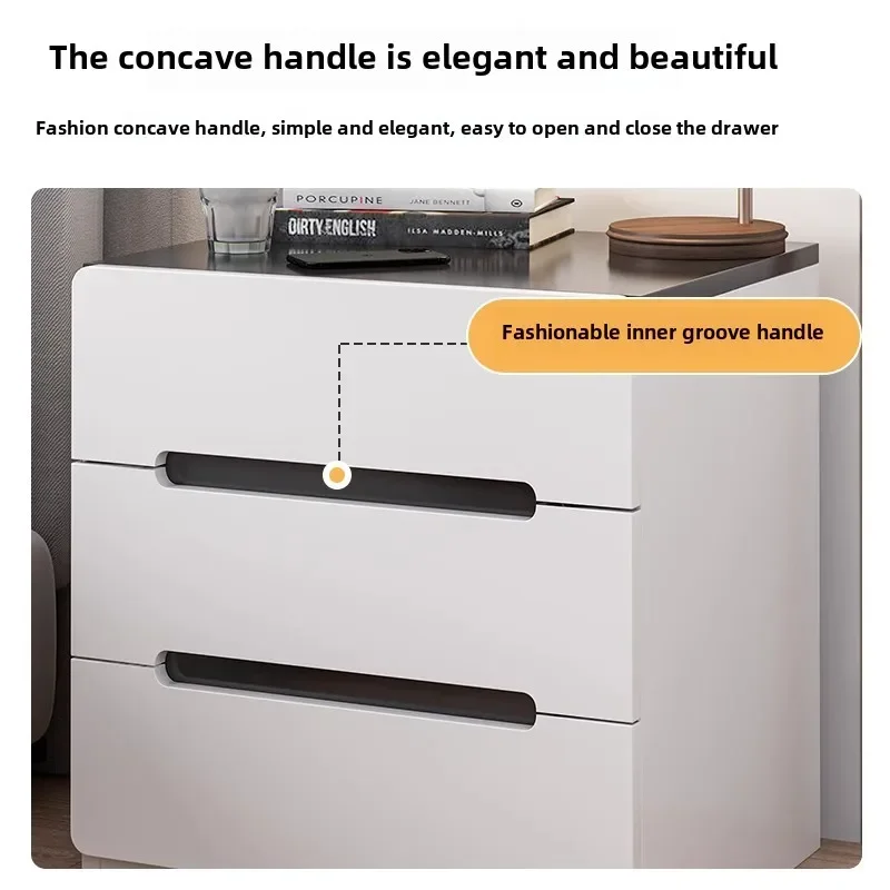 Bedside table Simple modern bedroom Bedside cabinet Shelf 2024 New home light luxury high-end storage cabinet
