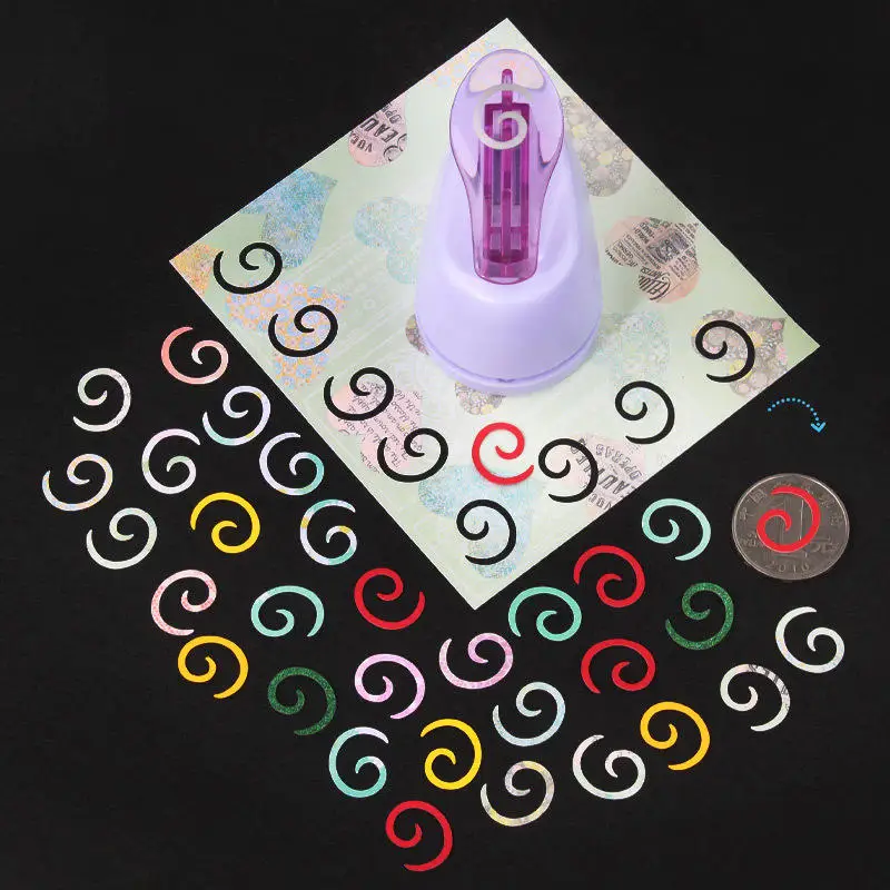 New Stamp shape Craft Punch Embossing Machine Round Hole Punch Toothed Puncher Embosser