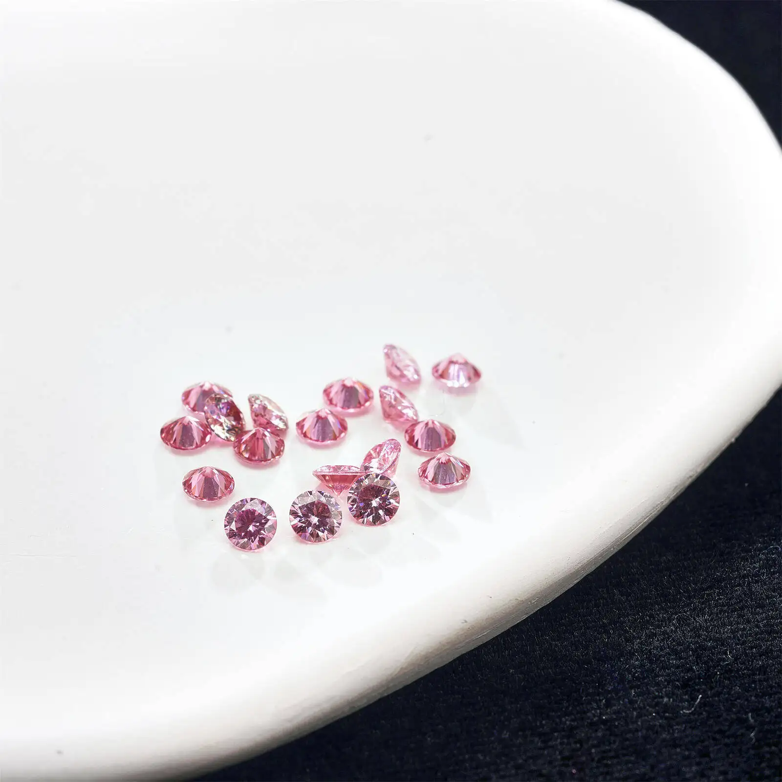 JH Pink Moissanite Loose Stones 0.5-3ct VVS1 Certified Moissanite Lab Diamonds Pass Tester with GRA Certificate